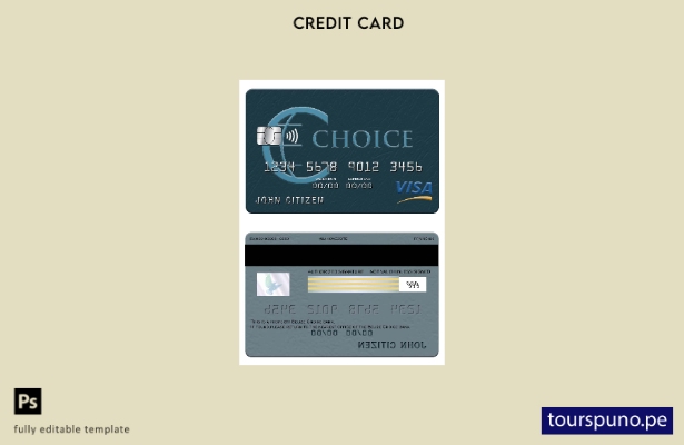 lista para imprimir plantilla de tarjeta visa del banco Belize Choice